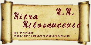 Mitra Milosavčević vizit kartica
